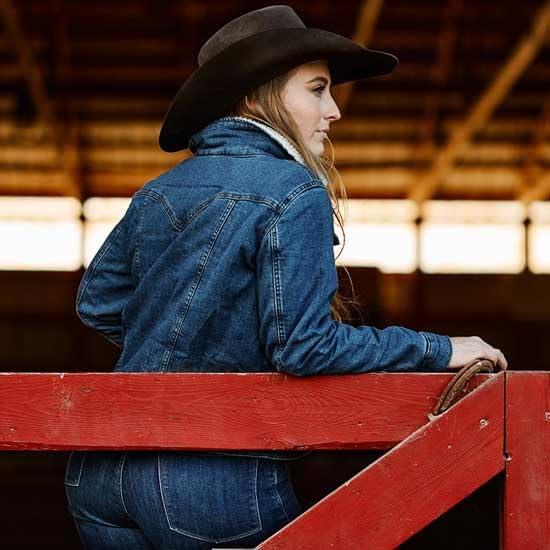 Wrangler Women's Sherpa Lined Denim Jacket - Image 4