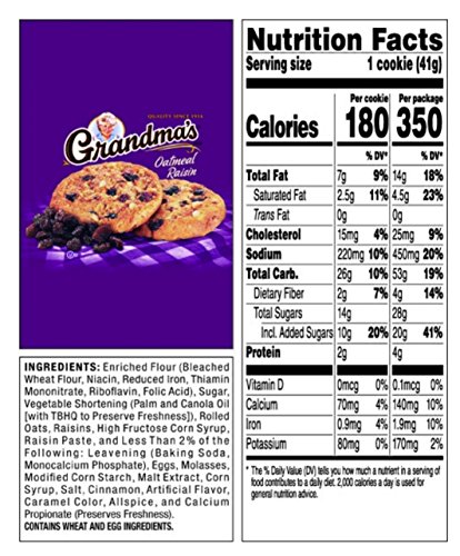Grandma'S HJM-2475 Cookies Oatmeal Raisin Flavored 4 Packs 2 Per Pack thumb #1