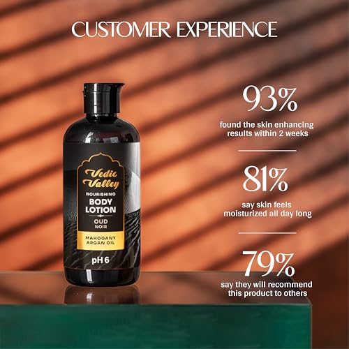 Image of VEDIC VALLEY Oud Noir Hair & Body Wash with Mahogany and Argan Oil | Paraben Free Body Wash for Men & Women Helps Reduce Hair Fall & Supports Healthy Growh | Brightens Skin, Nourishes & Moisturizes Formula | 300 ml