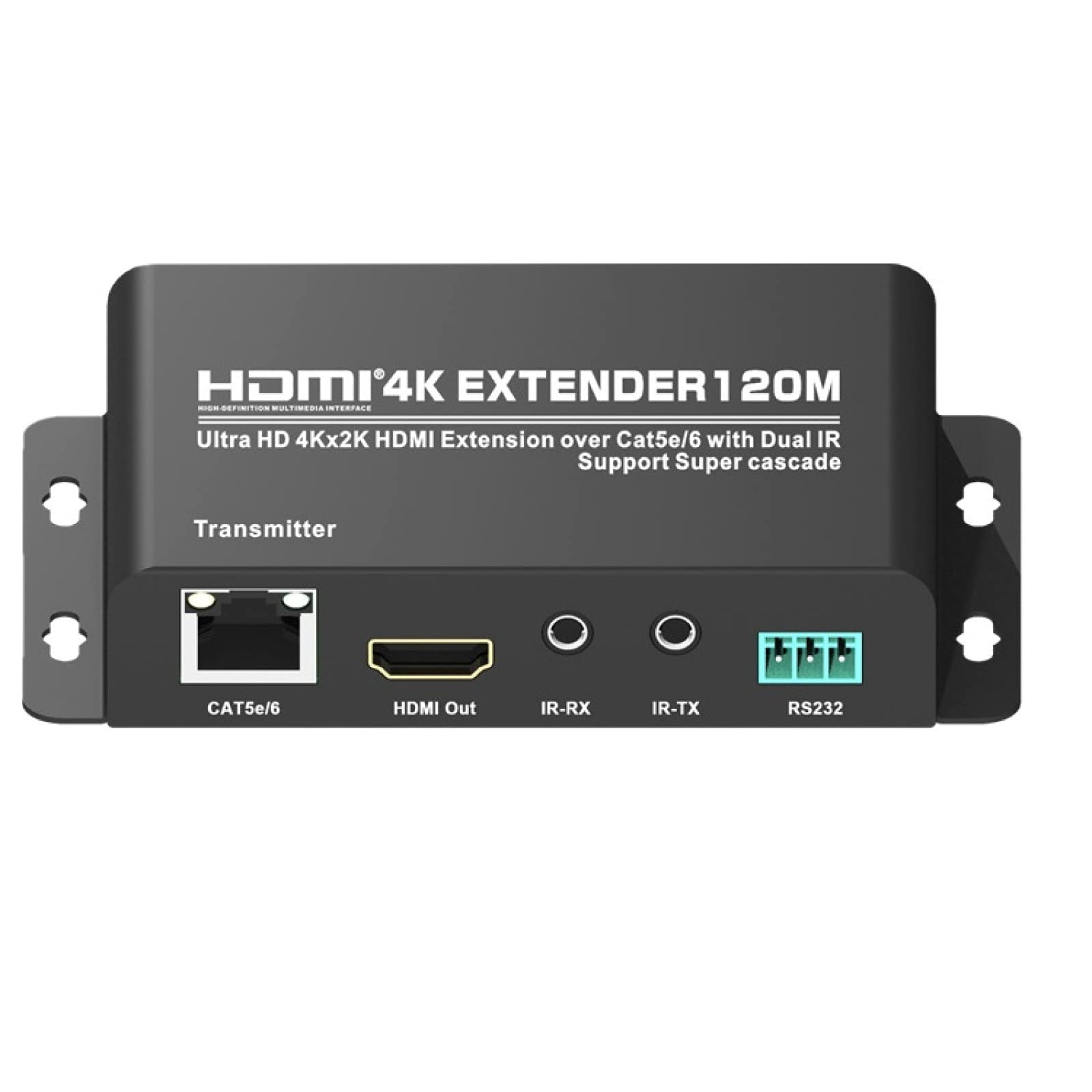 Sheng Jie Przedłużacz HDMI 4K zestaw ponad IP od 1 do wielu lub ponad pojedynczy kabel Cat5e/Cat6/Cat7 z pilotem zdalnego sterowania na podczerwień, do 120 m