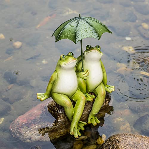 Lc Lcdecohome Couple Frogs Garden Outdoor Statue - Frogs Decor Garden Statue 8.5" X 11" X 6.5" #TOP22