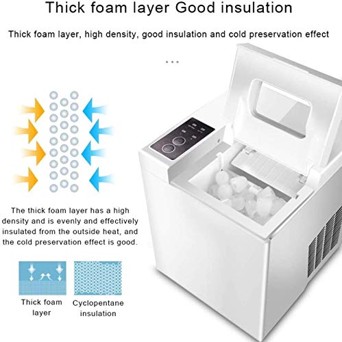 Mini máquina automática de hielo eléctrica 15 kg/24h miniatura 4