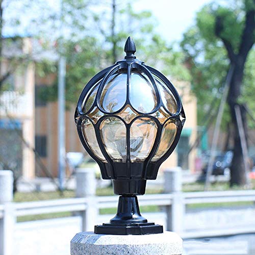 Lanterne de lumière de colonne de globe victorienne traditionnelle en aluminium durable