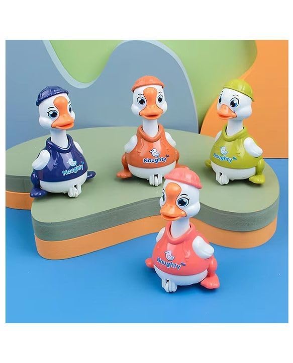 Image of acrown Cute Animal Toys for Kids Sensory Worm Animal Wind up Colorful Toy Insect Figurines for Boys and Girls Multicolor (Press & Go Duck)