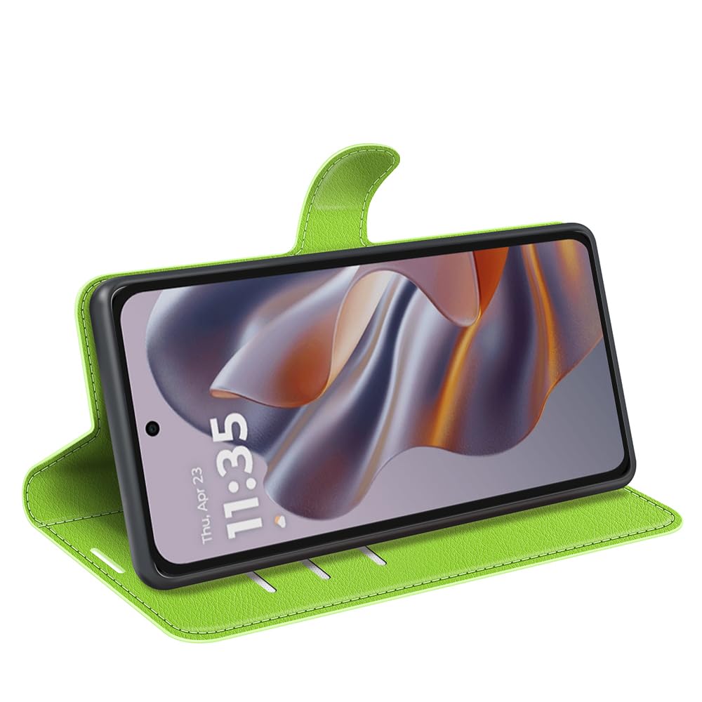 BOCTECH Cover per Motorola Moto Edge 50 Neo/Edge 60 Neo, Custodia a Libro Portafoglio in Pelle PU e Silione Morbido con Porta Carte, Magnetica e Supporto Flip Case Antiurto, Rosso