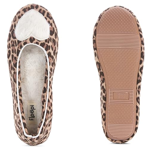 Floopi House Slippers for Women, Women’s Zoe Heart Ballerina Slippers, Women Slippers Cozy Memory Foam with Indoor & Outdoor Anti Skid Sole…4