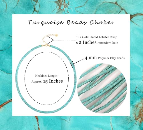 Aobei Pearl Gemstone Beaded Choker Necklace for Women Boho Turquoise/Cultured Freshwater Pearls/Garnet/Amazonite Jewelry4