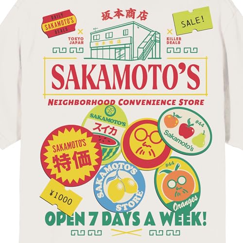 Sakamoto Days Oversize Fruit Stickers On Tofu Short Sleeve Adult T-Shirt4