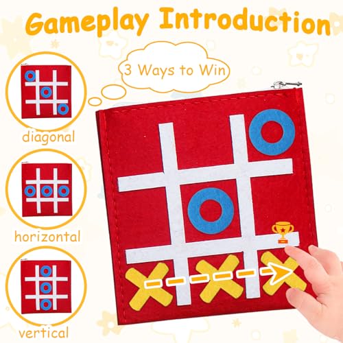 Tic Tac Toe Juego de Mesa Mini 48 Piezas miniatura 5