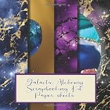 Galactic Alchemy scrapbooking kit sheets: Scrapbooking paper in a book for creating your own sketchbooks - Emphera elements for decoupage, ... to collect and develop scrap book albums