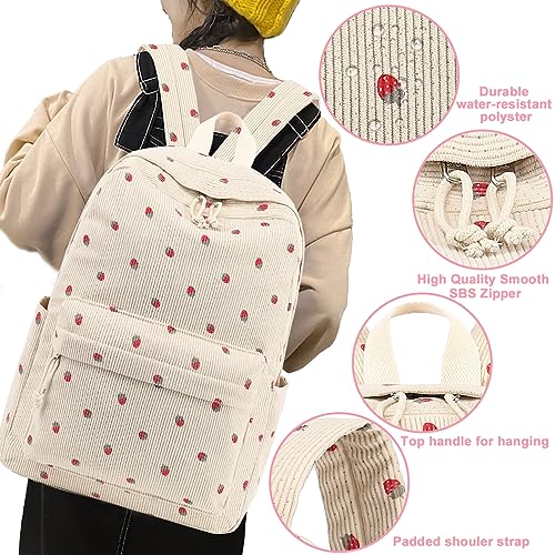 Bluboon E0249 School Backpack For Teen Girls Bookbags Elementary High School Corduroy Laptop Bags Women Travel Daypacks thumb #2