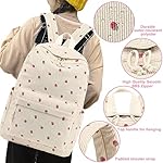 Bluboon School Backpack for Teen Girls Bookbags Elementary High School Corduroy Laptop Bags Women Travel Daypacks - Image 3