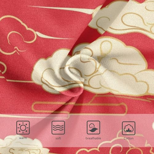 Girls' Sport Panties Comfort Underwear for Toddlers Red Cloud Pattern Backdrop3