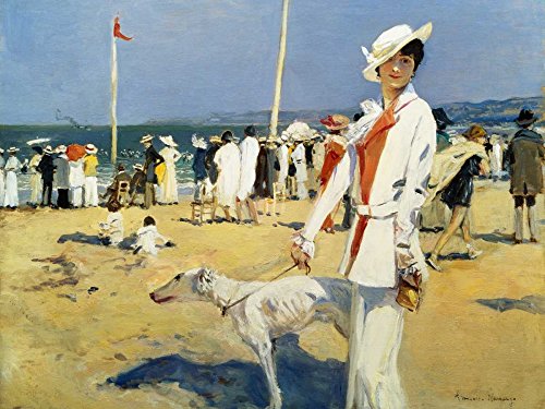 Affiche sur toile encadrée Francois Flameng paysage de mer grand format