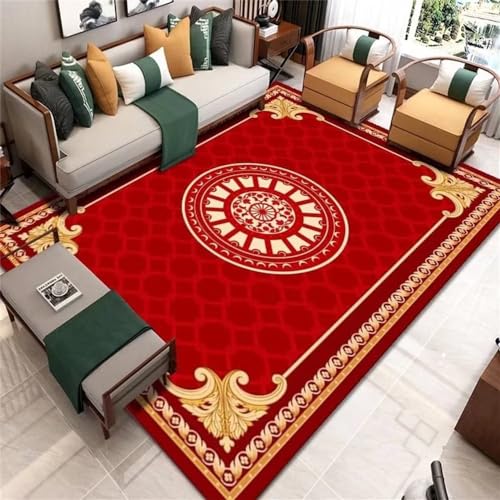 Tapis de salon bordeaux rectangulaire 160x230cm lavable - 2