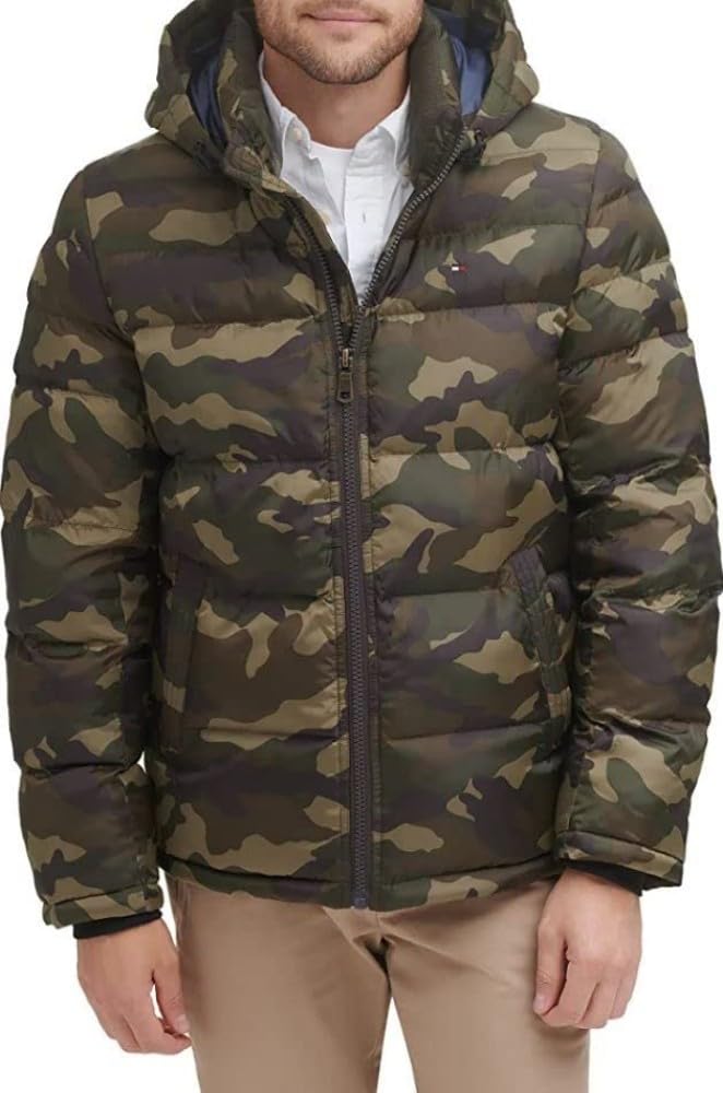 Tommy Hilfiger Men's Down Alternative Hooded Puffer Jacket (Standard and Big &amp; Tall)