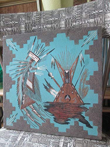 BIG！ネイティブアメリカン熊　砂絵　サンドペイント　USAビンテージ品ナバホ族 BIG！ネイティブアメリカン熊 砂絵 サンドペイント USAビンテージ品