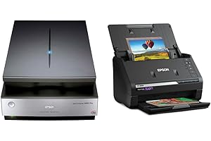 Epson Perfection V850 Pro Scanner and Epson FastFoto FF-680W Wireless High-Speed Photo...