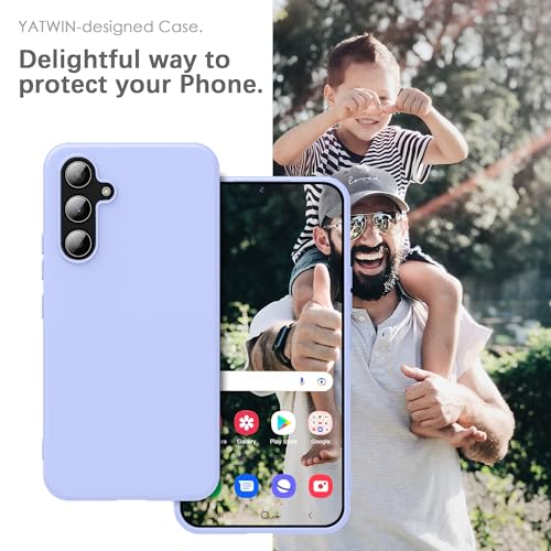 Image of YATWIN Silicone Back Case for Samsung Galaxy A35, Soft-Touch Phone Back Cover for Samsung Galaxy A35 - Lilac