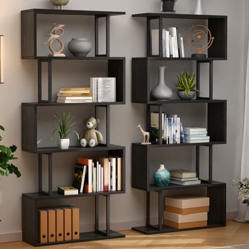 Opiniones de Libreros Walmart disponible en línea. 42 Cuezal Librero Organizador y Librero Minimalista con 6 Niveles, libreros Esquinero con 6 Estantes para Exhibición y Almacenaje,Estante para Sala de Madera y Hierro (160 * 60 *...