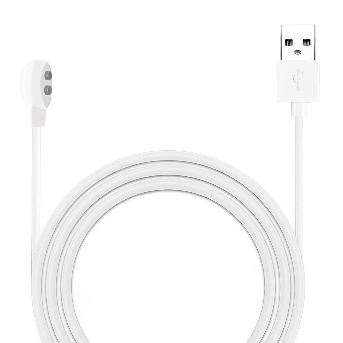 Cable de carga magnético USB CC de 2.7 pies (6 mm) – Cable de repuesto ideal para masajeadores recargables, juguetes, relojes de niños, entrenadores de mascotas, dispositivos de limpieza