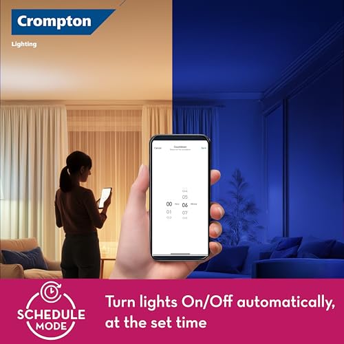 Image of Crompton Intellisense Moodflex Smart LED Batten 22W | Bluetooth Connectivity only | 16 Million Colours | Tunable White | Dimmable | Music Sync | Scheduling | App Control |Pack of 4