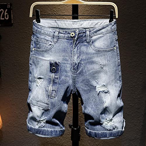 Short jean troué homme coupe ample pour éviter la chaleur avec style décontracté