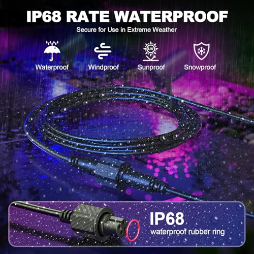 Image of 5FT Extension Cable for Go-ee Outdoor Spot Lights 2, IP68 Waterproof Extension Cord Compatible with Go*ee H7093 H7094-4 Pin Plug Patio Decorations (5FT 2Pack)