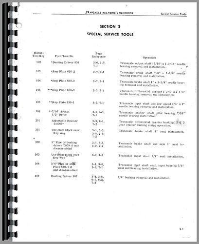 Service Manual Ford LGT YT LT RE Lawn & Garden Tractor & Attachments      Plastic Comb – January 1, 2014