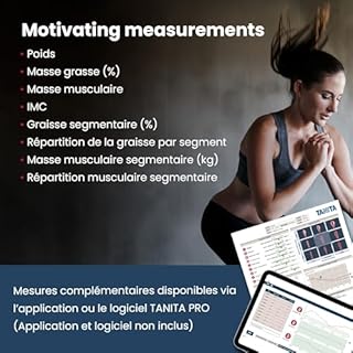 TANITA MC-580S – Balance impédancemètre professionnelle composition corporelle – Analyseur multi-fréquence 8 électrodes, Bluetooth, LCD, mesure masse grasse & musculaire – Pèse-personne connecté