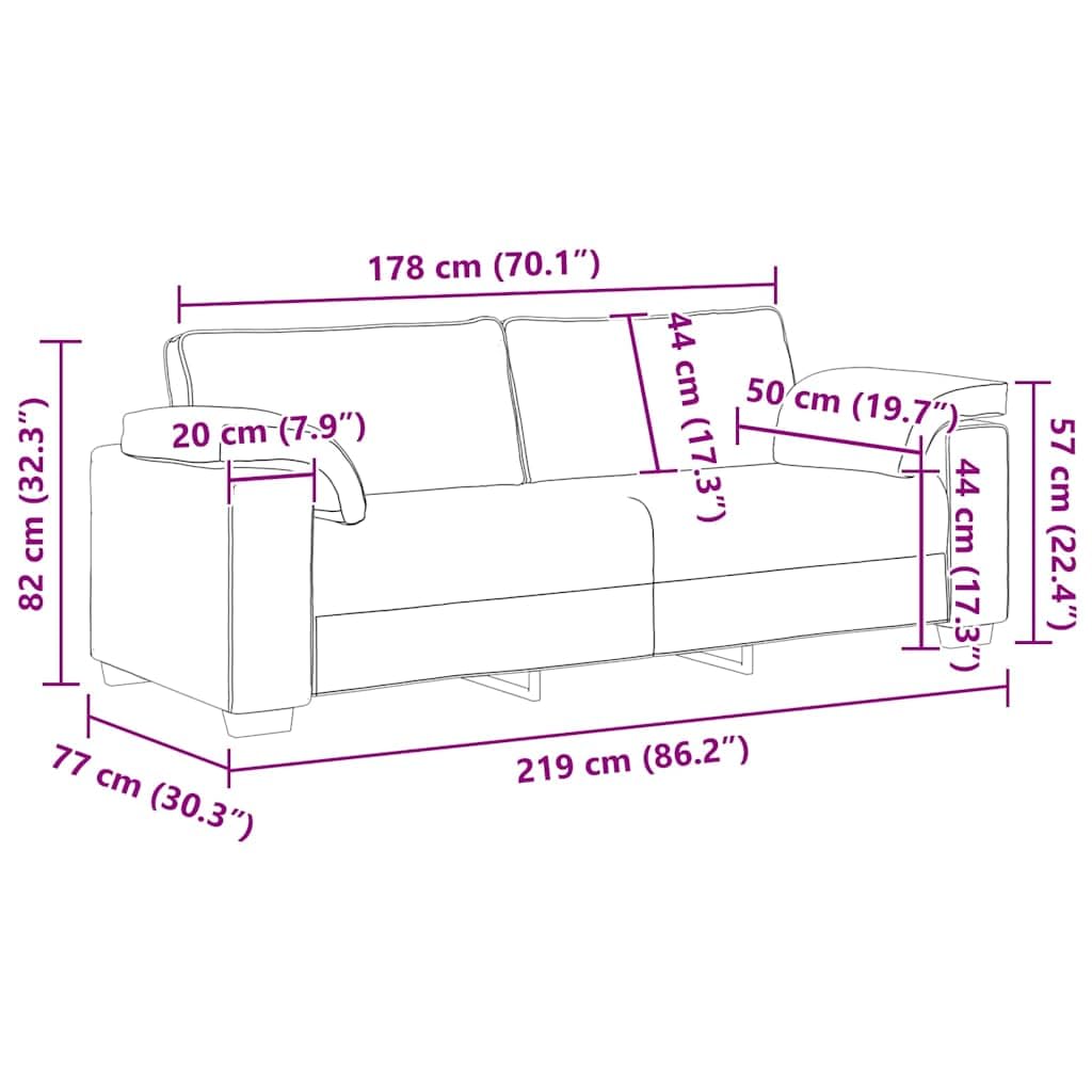 Homgoday Sofá de 3 plazas de Terciopelo Gris Oscuro 178 cm Sofá Moderno para Sala de Estar/Dormitorio/Oficina, Fácil Montaje Sofá Pequeño
