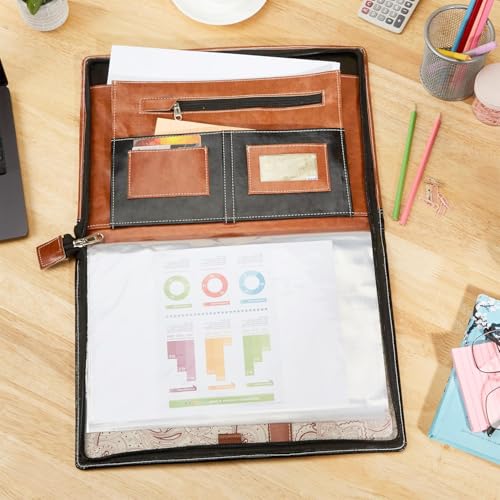 Image of COI Multipurpose Leatherette Executive File Legal for Certificates,Documents Holder,Document Bag, Portfolio, Size Professional File Folders Documents Holder with 20 Leafs for Men and Women