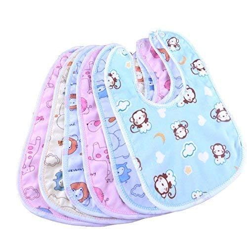 Waterproof Spill Resistant Bibs, Baby Apron 6 to 12 Months, Fastdry Bibs, Soft Cotton