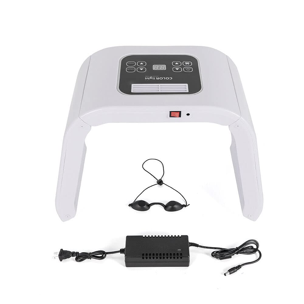 Luce LED terapia fotonica, maschera per la cura della pelle, lampada terapia della luce, luce rossa, con 7 colori per il ringiovanimento anti-invecchiamento, luce rossa, per tutti i tipi di pelle,