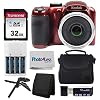 Kodak PIXPRO AZ252 Astro Zoom 16MP Digital Camera (Red) + Point & Shoot Camera Case + Transcend 32GB SD Memory Card…