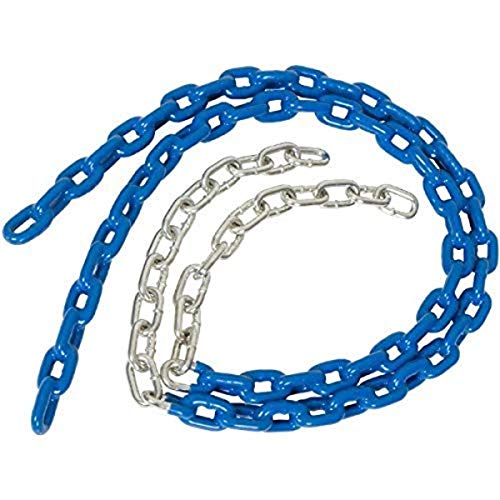 Swing Set Stuff Coated Trapeze Swing Chain with SSS Logo Sticker, Blue, 3 1/2'