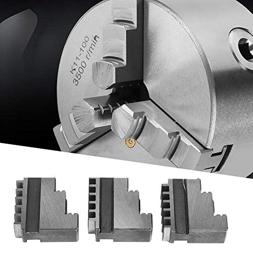 3 Pcs Jaw Chuck Set, External Jaw 4in Chuck, Mini Chuck Set, Lathe Chuck, Manual Lathe Chuck, High Strength Long Service Life Chuck Jaw, for Lathes Woodworking