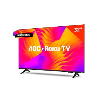 Smart TV LCD LED 32" AOC 32S5155/78G - Wi-Fi, HD, Quad Core, Dolby Áudio, 60 Hz