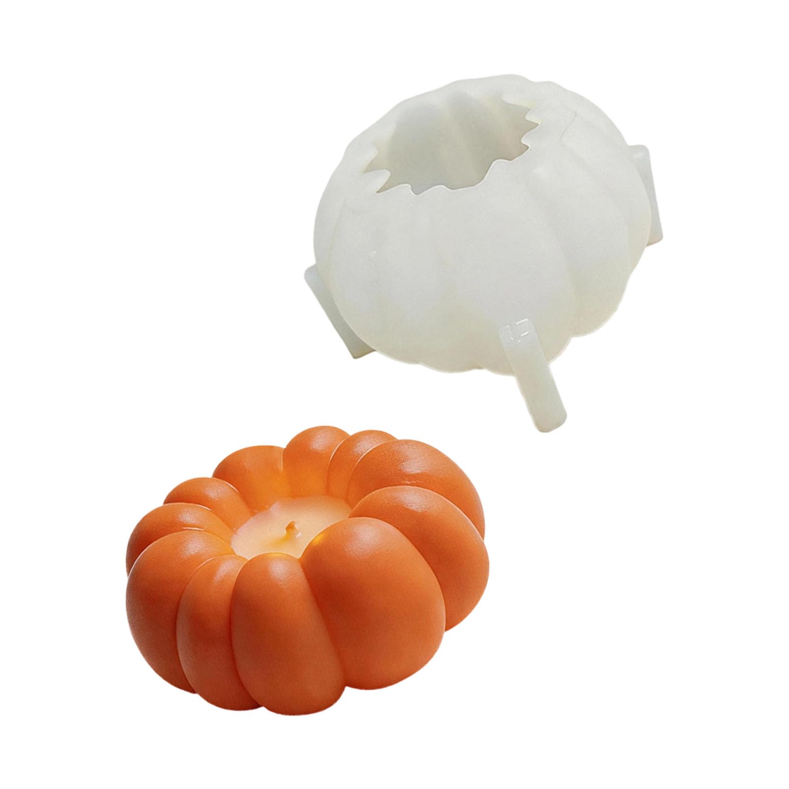 NMFLAB Pumpkin Shape Silicone Molds for Soap Easy Demolding Multipurpose Silicone for Epoxy Resin Equipment