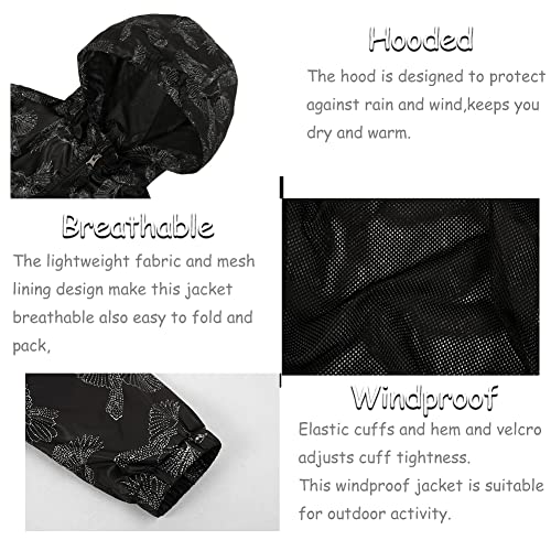 Image of SNOW DREAMS Boys Waterproof Rain Jacket Windbreaker Lightweight Coat Kids Raincoat Outerwear