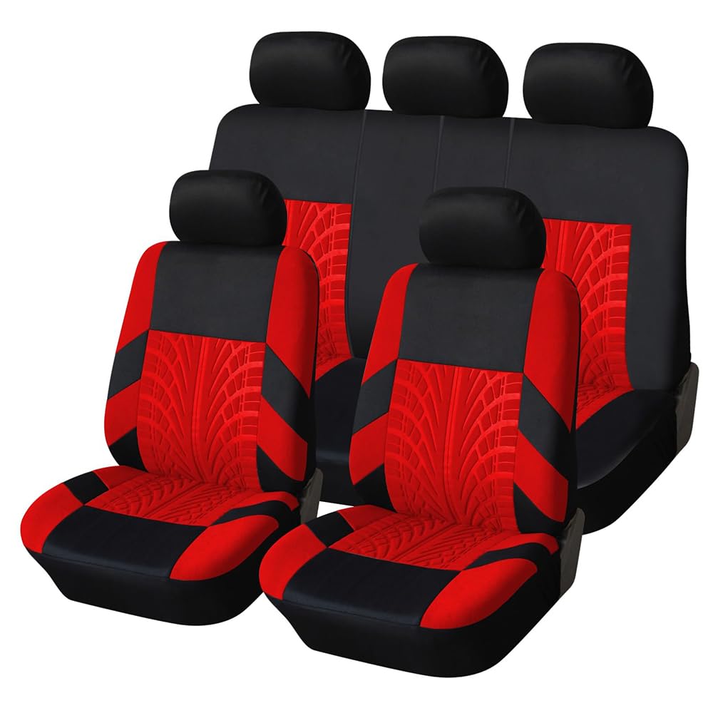 WZLCDGJJ Car Seat Covers, Ford Focus St-Line 2015-2019, Synthetic Leather,  Car, Seat Cover, Red