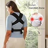 Momcozy Newborn Carrier WeeSnug- Lightweight and Cozy Comfort for 3.2-11.3kg, Ergonomic Cross-Back Support, Effortless to Put On, Hands-Free Baby Carrier with Lumbar Support, Black - Image 6