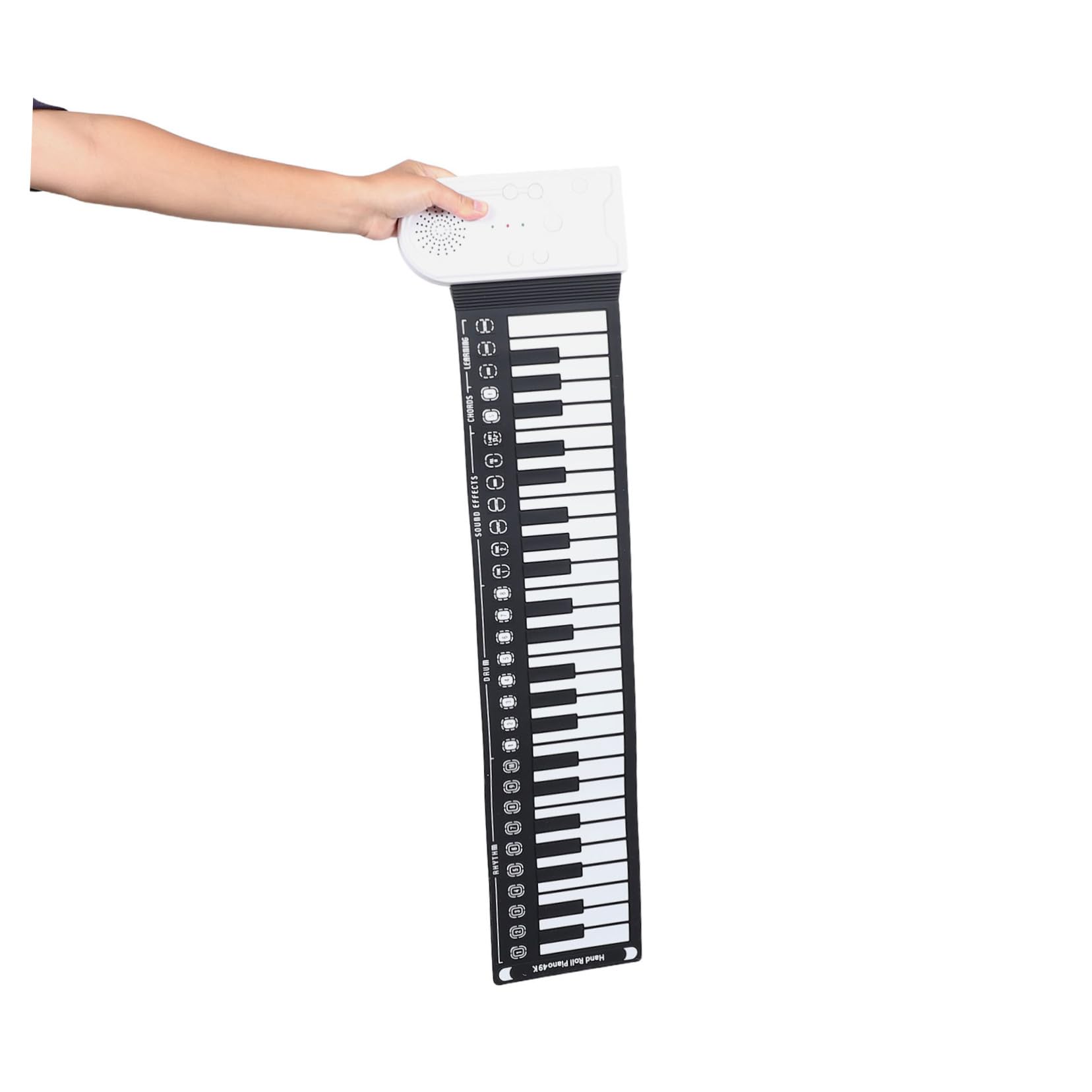 Pianoforte Principianti Arrotolabile in Tasti Silicone per 49 | Portatile e Pieghevole, Uso per Lezioni e Performance Musicali, Sensazione di Esecuzione Realistica