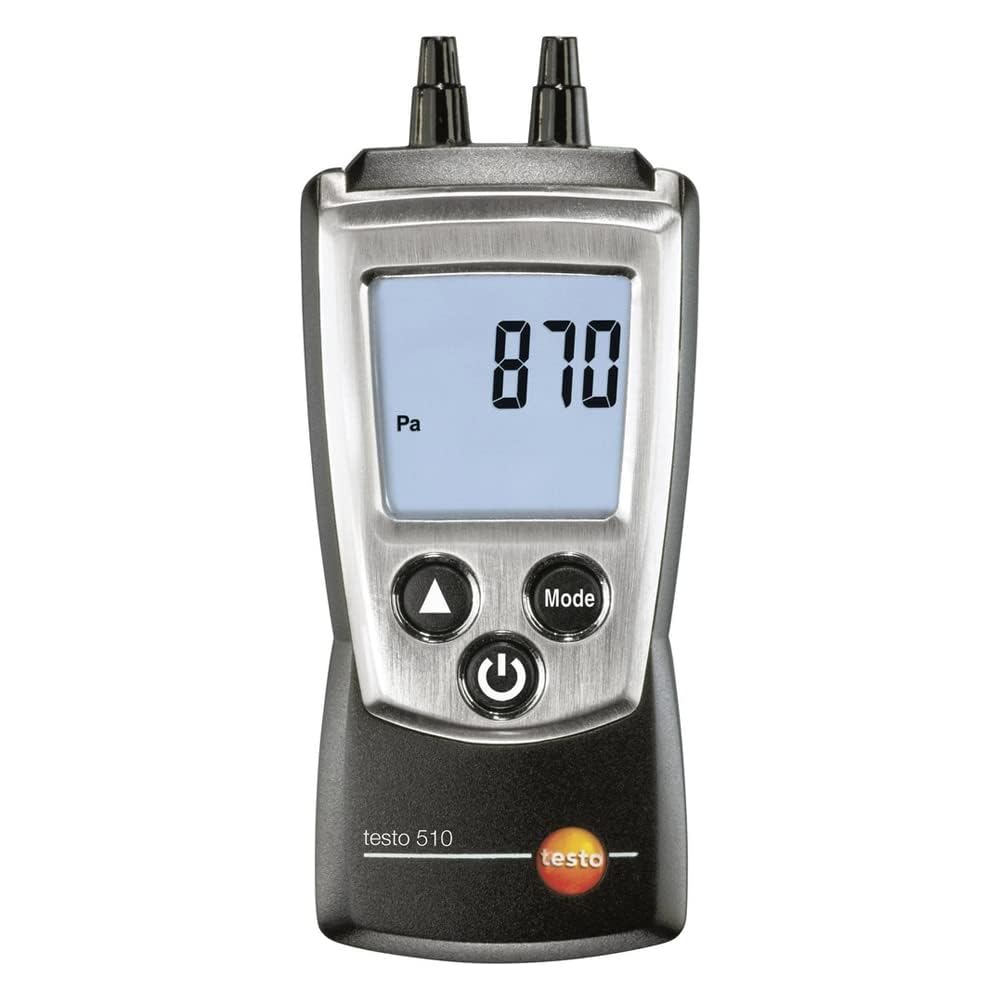 Differential Pressure Manometer Indicator (Range: 0 to 100hPa) for HVAC, Field Calibration, Room Pressure Monitoring, Air Filters Along With Factory Calibration Certificate Model: Testo 510-image-20