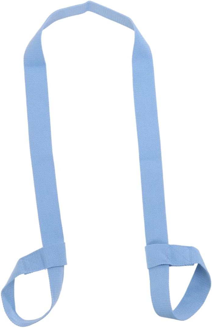 Mikikit Adjustable Cotton Yoga Mat Strap Sling Carrier Lightweight Exercise Mat Holder for All Fitness Enthusiasts Light Blue