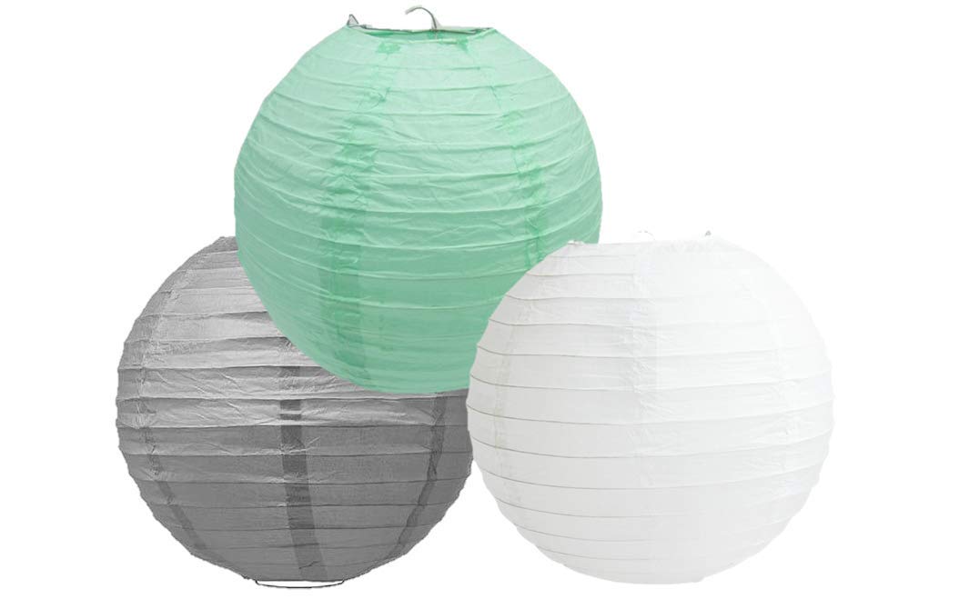 Pack of 3 Paper Lantern Lampshade Party Birthday Baby Shower Wedding Celebration Decoration 4"(10cm) -16"(40cm) (Orange, 12" (30cm)) — view 47