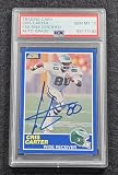 1989 CHRIS CARTER Signed Score Football Card-HALL OF FAME-EAGLES-VIKINGS-PSA 10 - Baseball Slabbed Autographed Cards