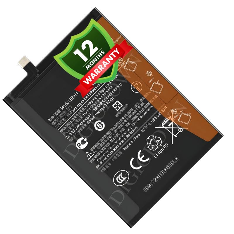 Image of Original BN61 Battery Compatible for Xiaomi Poco X3 - (6000mAh) - 1 Year Warranty DF7