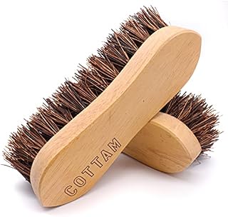 COTTAM Hand Scrubbing Brush (x2) | Hand Scrubber | Deck Scrub | Eco - 100% Natural Bassine (Bristle) & Wood
