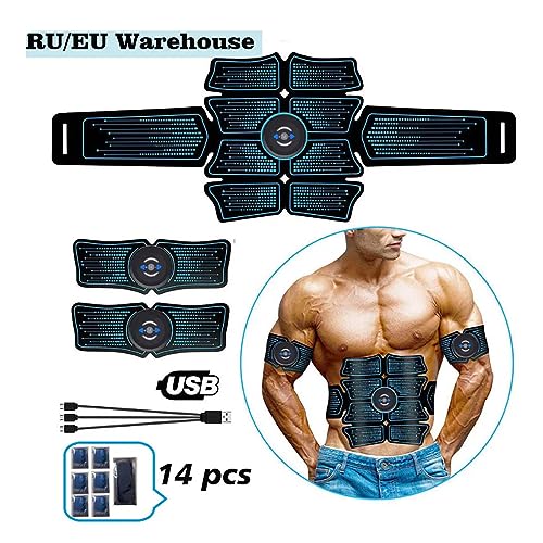 Zomhaos Ab Stimulator, Ab Machine, EMS Muscle Stimulator Toner, Abs Stimulator, Abdominal Belt Fitness Portable Ab Stimulator, All-in-one MHD TENS Portable Fitness Workout Equipment for Men and Women - Image 3